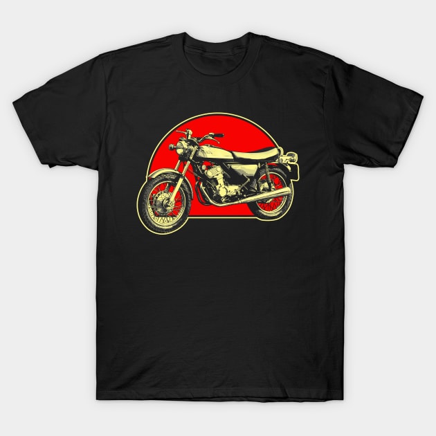 Fury 1970 Retro Red Circle Motorcycle T-Shirt by Skye Bahringer